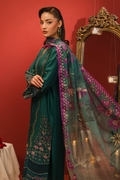 Zeenat Pret Embroidered Lawn 3-Piece Suit - Emerald Green