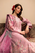 Zeenat Pret Embroidered Lawn 3-Piece Suit - Mauve Pink