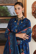 Qalamkar Embroidered Lawn 3-Piece Suit - Royal Blue
