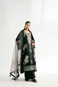 Nishat Linen 3-Piece Embroidered Festive Suit – Jet Black & Antique Gold