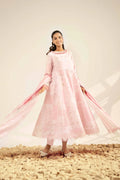 Nishat Linen 3-Piece Digitally Printed Frock Suit – Pastel Pink