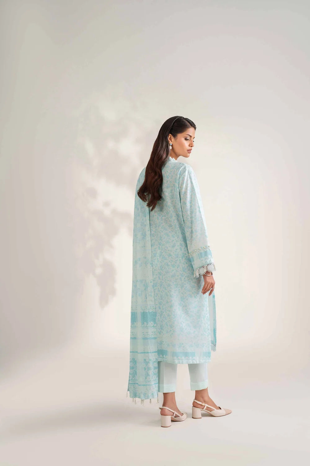 Nishat Linen 3-Piece Digitally Printed Embroidered Suit – Ice Blue