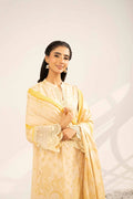 Nishat Linen 3-Piece Digitally Printed Embroidered Suit – Buttercream Cream