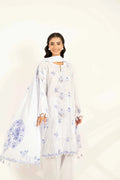 Nishat Linen 3-Piece Digital Printed Jacquard Suit – Light Blue