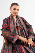 Nishat Linen 3-Piece Digital Printed Embroidered Suit – Pink & Black
