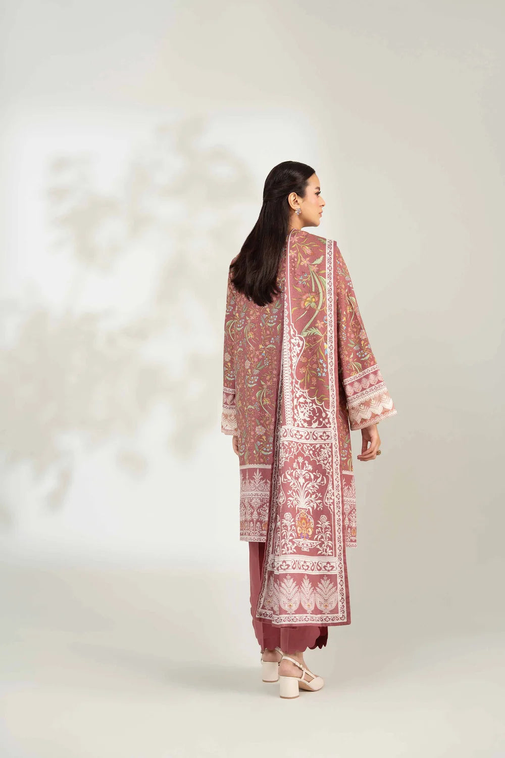 Nishat Linen 3-Piece Digitally Printed Embroidered Suit – Dusty Rose