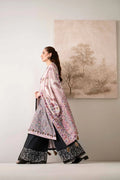 Nishat Linen 3-Piece Digital Printed Embroidered Suit – Charcoal Black & Multi