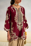 ETHNC Spice 2pc Embroidered Ready to Wear Viscose Boutique Suit - Maroon