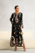 ETHNC Jet Black Boutique Embroidered Loose-Fit Long Kaftan