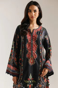 ETHNC Embroidered 2-Piece Silk-Blend Botanical Suit – Jet Black