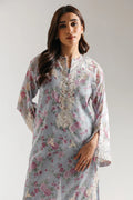 ETHNC Embroidered Vintage Floral 2-Piece Stitched Suit - Pale Blue