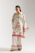 ETHNC Rozana Embroidered 2-Piece Floral Suit – Off-White & Rose Pink