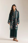 ETHNC Rozana Embroidered 2-Piece Suit – Emerald Green & Coral
