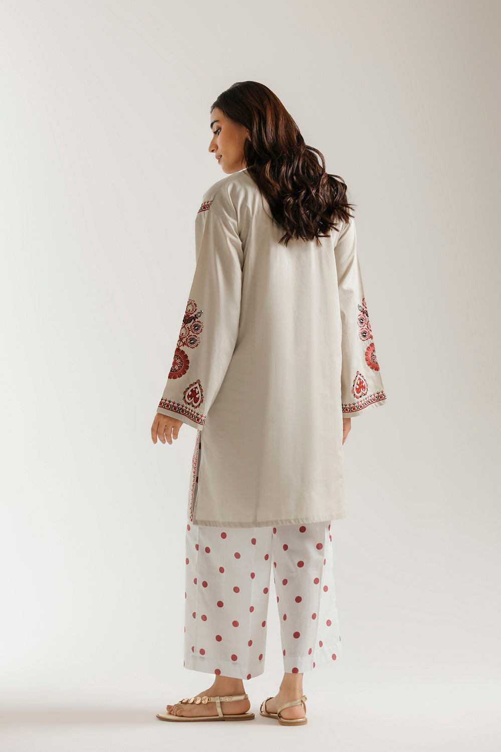 ETHNC Rozana Embroidered 2-Piece Suit – Antique White