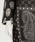 J. Lawn Printed Stitched 3-Piece Suit - Charcoal Black
