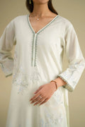 NISHAT Linen Ready-to-Wear 2-Piece Embroidered Lawn Suit – Off-White