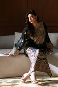 ETHNC Jet Black Heritage Embroidered 1-Piece Viscose Kaftan Dress
