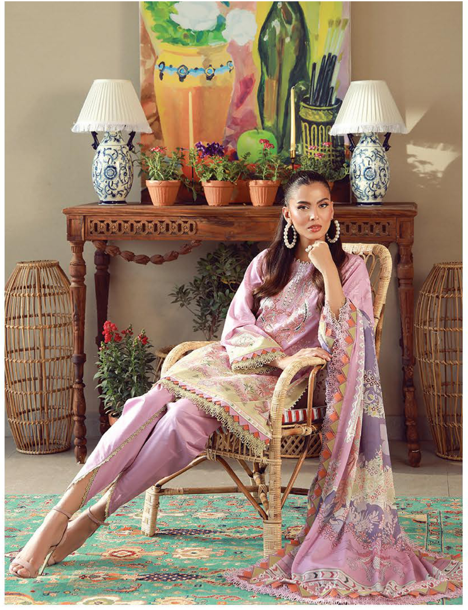 JADE URBANE – Luxury Embroidered Lawn 3-Piece Ready-to-Wear Suit | Blush Pink