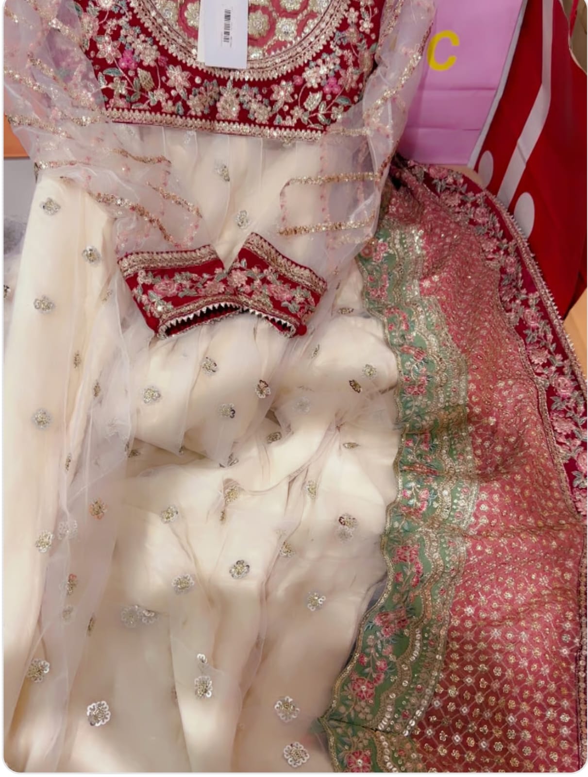 Ethnic Boutique Collection – Luxury Embroidered Maxi Dress with Designer Dupatta | Pakistani Formal Wear | 3 Piece Suit