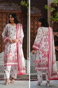 SHANSHE Monsoon Collection –  3-Piece Ready-to-Wear Suit Off-White & Pink