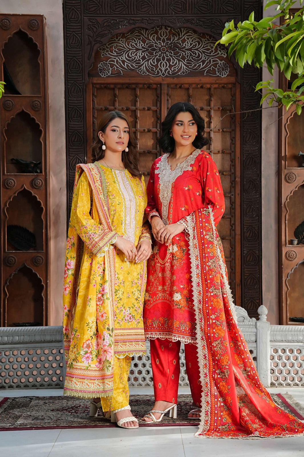 SHANSHE Monsoon Collection – Mustard Yellow 3-Piece Ready-to-Wear Suit