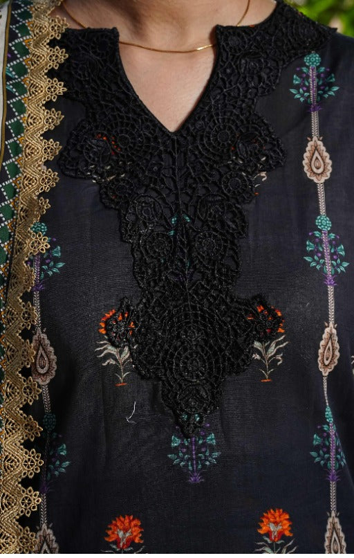 SHANSHE Monsoon Collection – Charcoal Black 3-Piece Ready-to-Wear Suit