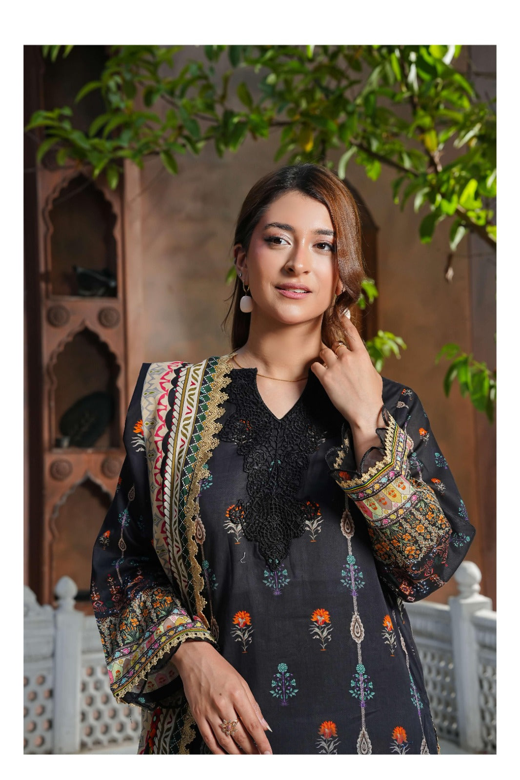 SHANSHE Monsoon Collection – Charcoal Black 3-Piece Ready-to-Wear Suit