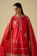NISHAT Linen Ready-to-Wear 2-Piece Printed Embroidered Shirt & Dupatta – Red