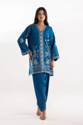 Sana Safinaz Embroidered 2-Piece Blended Lawn Suit – Teal Blue
