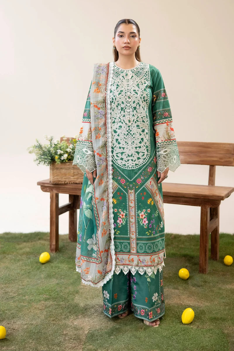 Adan's Libas Digitally Printed Lawn 3-Piece Suit - Emerald Green