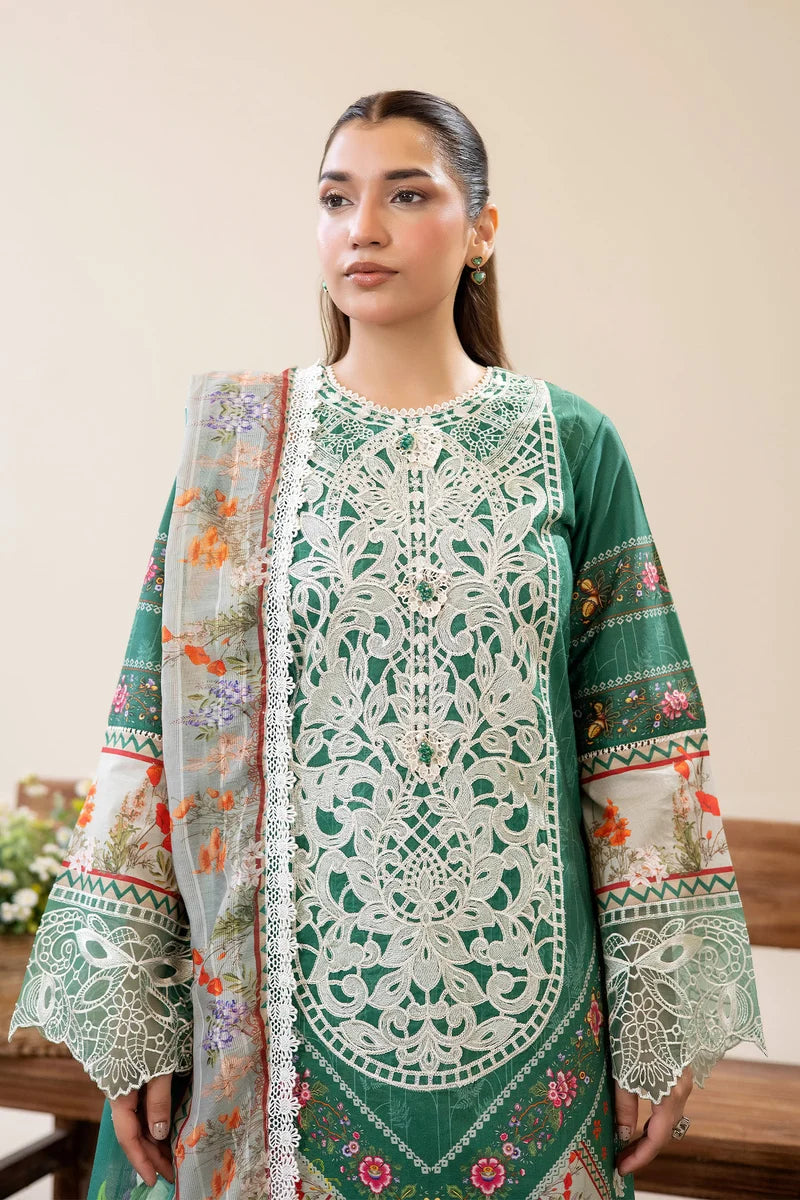 Adan's Libas Digitally Printed Lawn 3-Piece Suit - Emerald Green