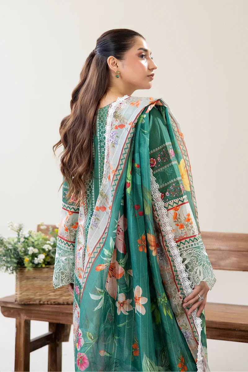 Adan's Libas Digitally Printed Lawn 3-Piece Suit - Emerald Green