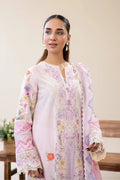 Adan's Libas Digitally Printed Lawn 3-Piece Suit - Blush Pink & Lilac