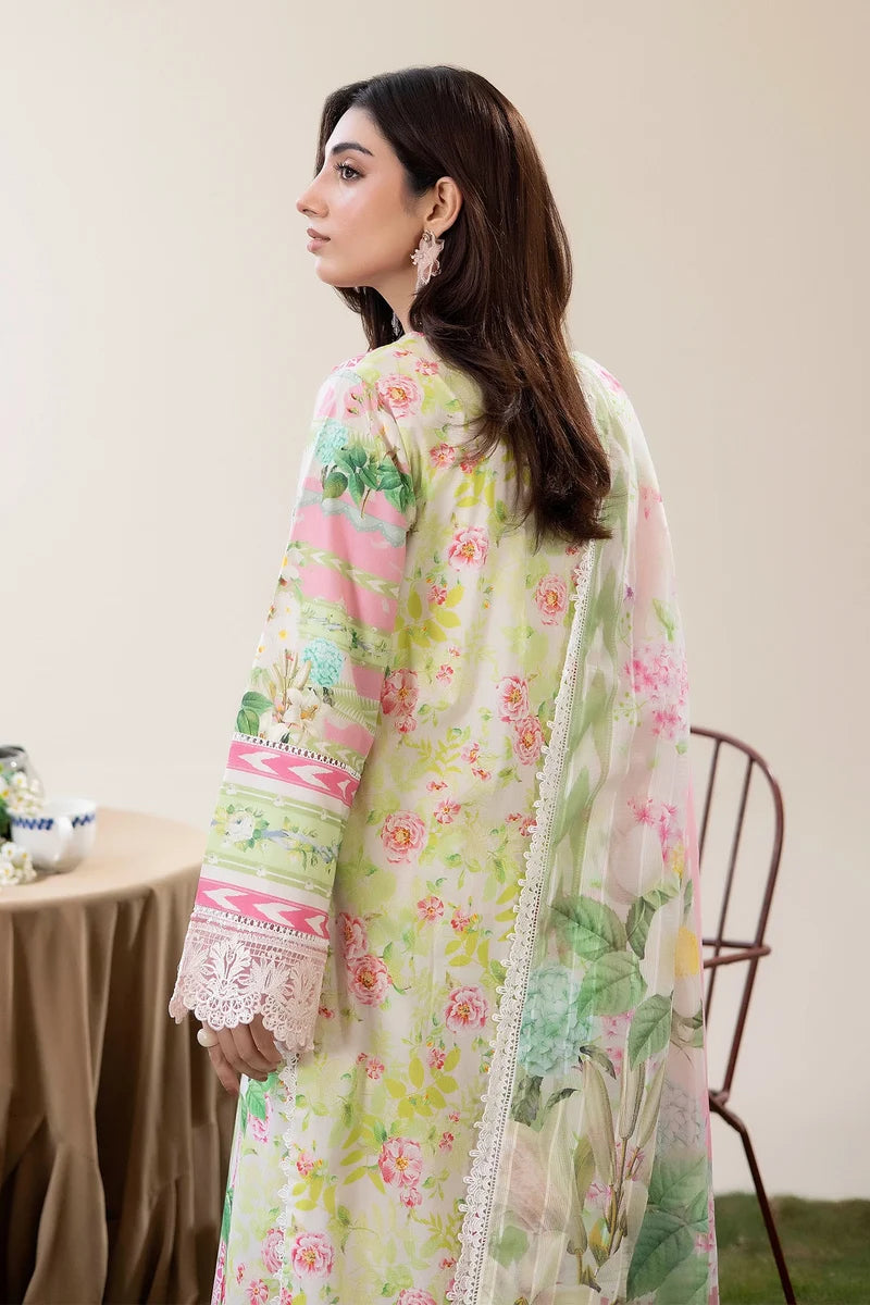 Adan's Libas Digitally Printed Lawn 3-Piece Suit - Soft Pink & Mint Green