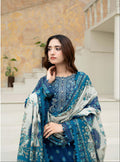 Gul Adhaar Aarjoo Premium Embroidered 3-Piece Ready-to-Wear Suit – Navy Blue