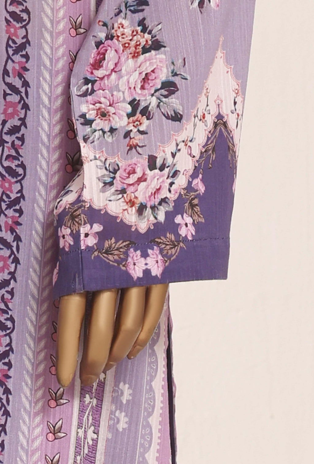 SADABAHAR Printed Lawn 3 Piece Ready-to-Wear Pakistani Suit – Lavender