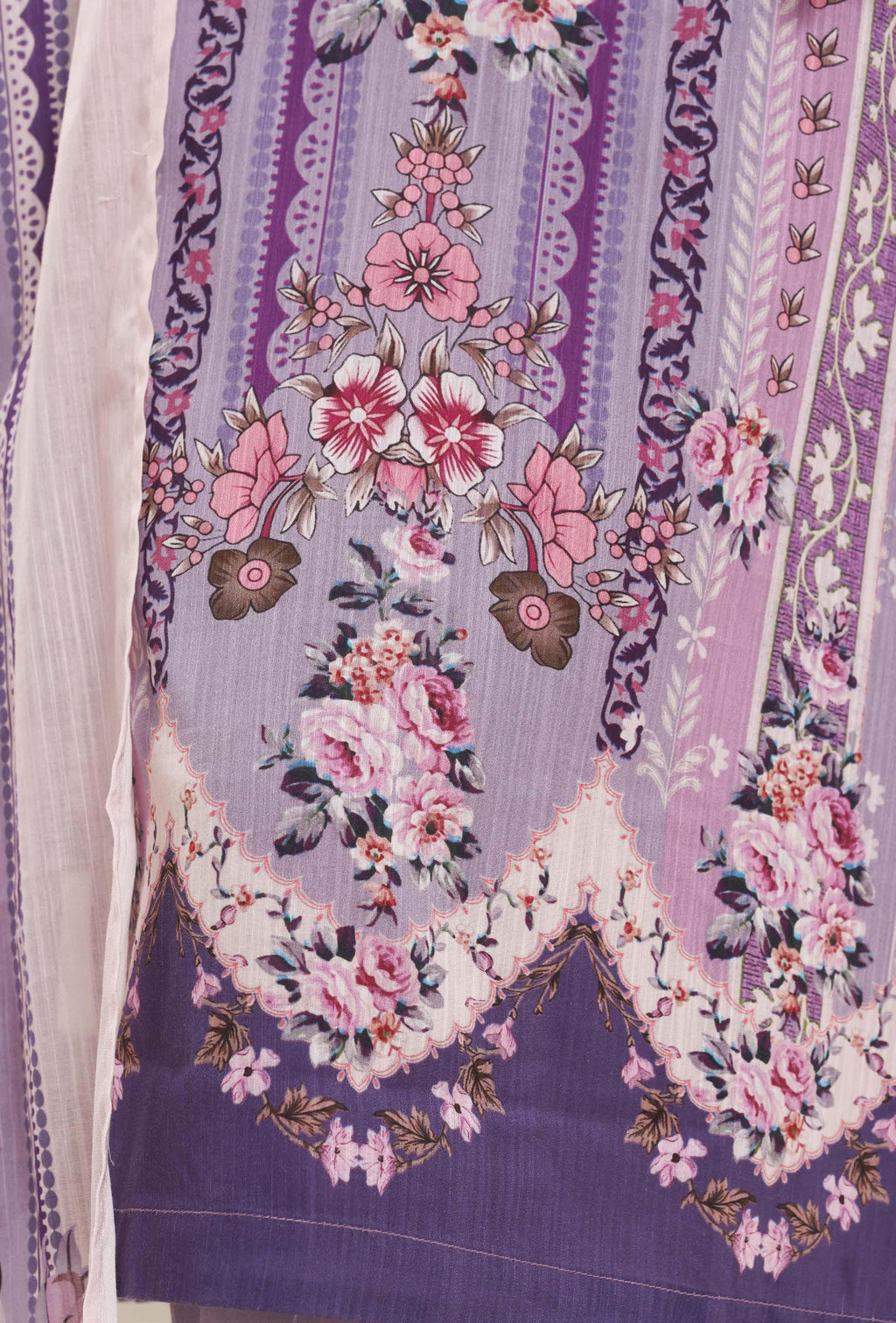SADABAHAR Printed Lawn 3 Piece Ready-to-Wear Pakistani Suit – Lavender