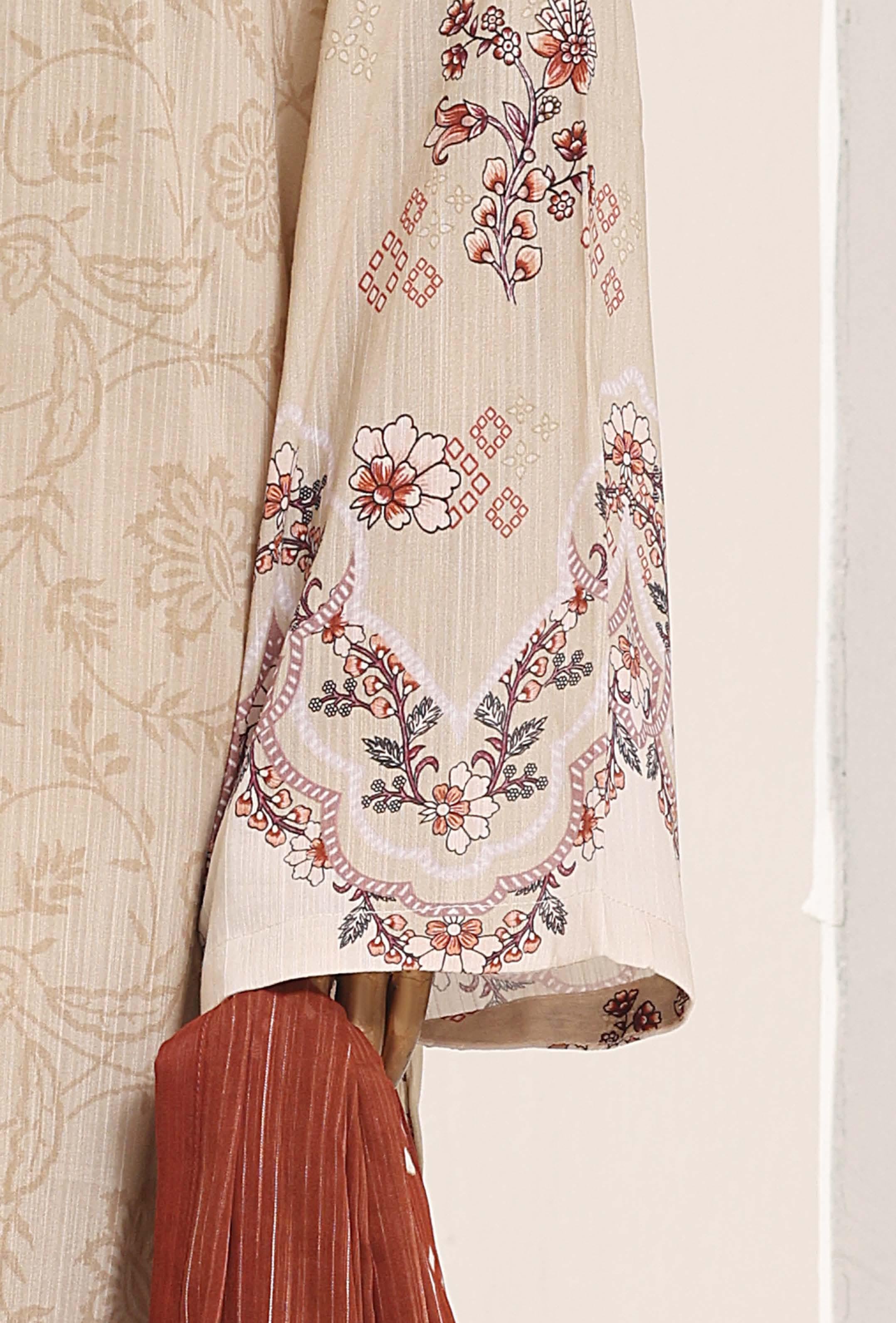 SADABAHAR Printed Lawn 3 Piece Ready-to-Wear Pakistani Suit – Off-White