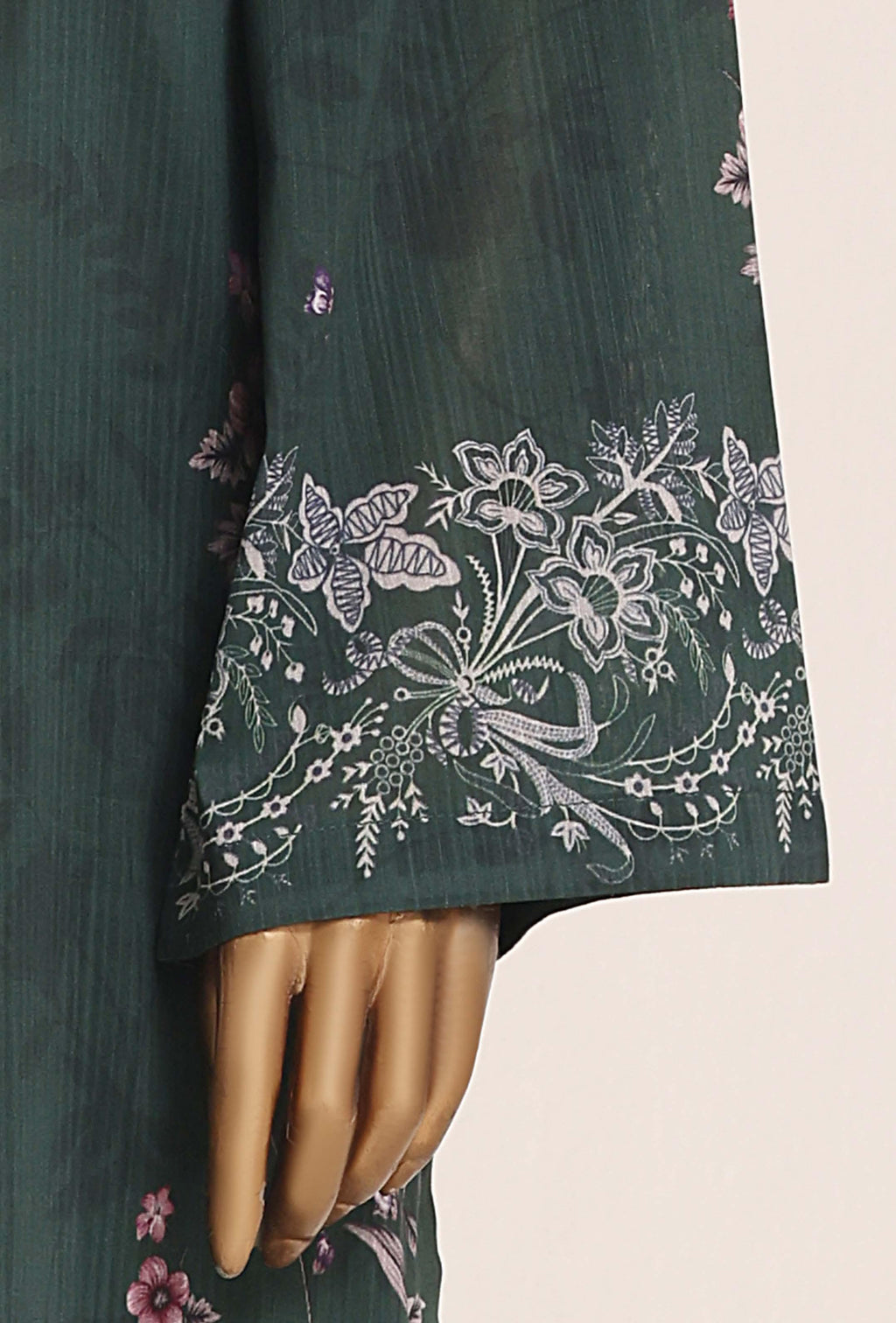 SADABAHAR Printed Lawn 3 Piece Ready-to-Wear Pakistani Suit – Pine Green