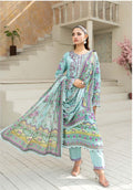 Gul Adhar Aarzoo Embroidered Premium Lawn 3-Piece Suit – Sky Blue & Lavender