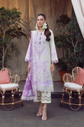JADE URBANE – Luxury Embroidered Lawn 3-Piece Ready-to-Wear Suit | Ivory Lilac