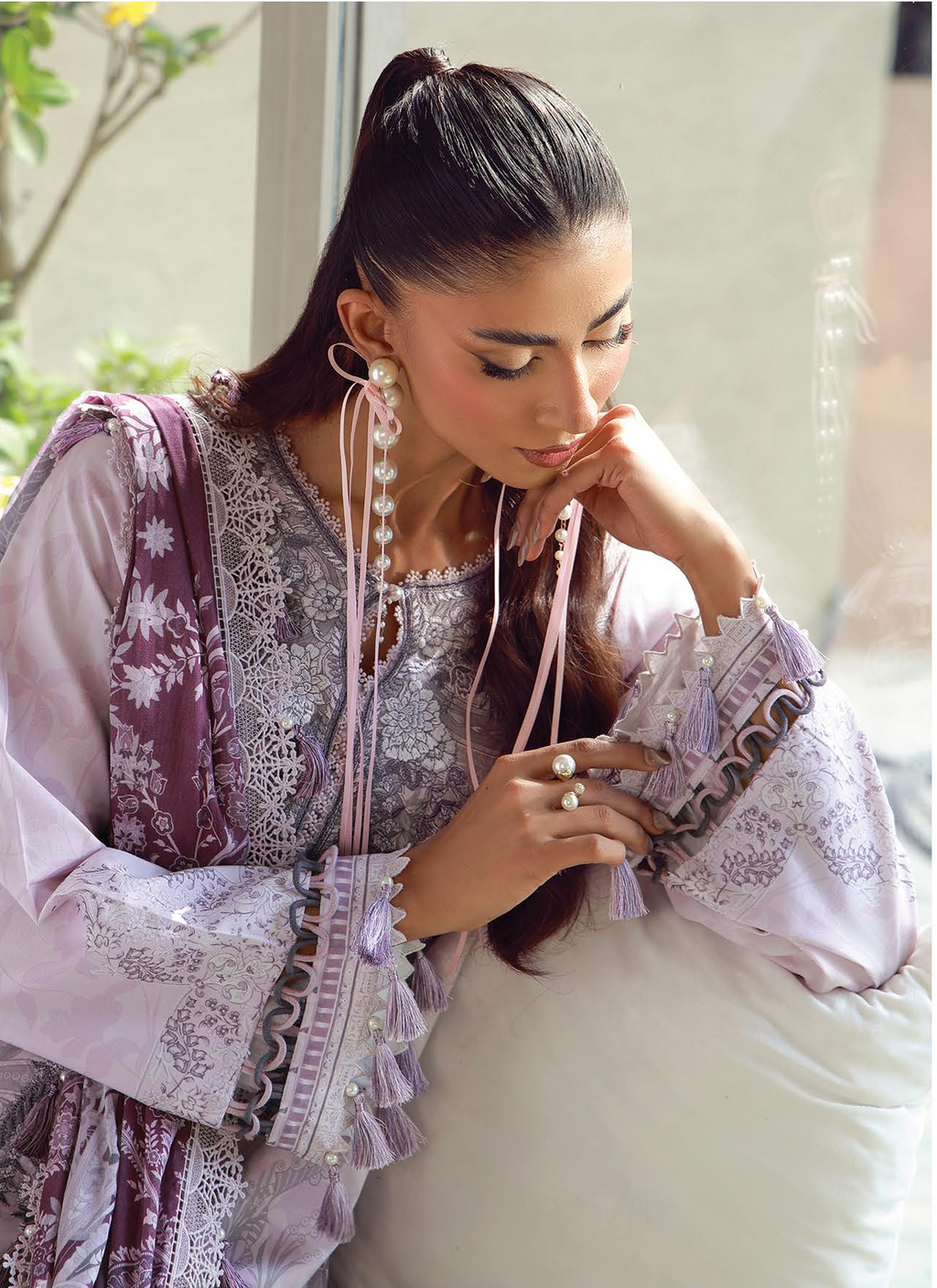 JADE URBANE – Luxury Embroidered Lawn 3-Piece Ready-to-Wear Suit | Soft Pink Mauve
