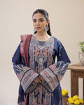 Adan's ALYA Luxury Ready-to-Wear 3 Piece Luxury Lawn Suit  New Launch BLUE