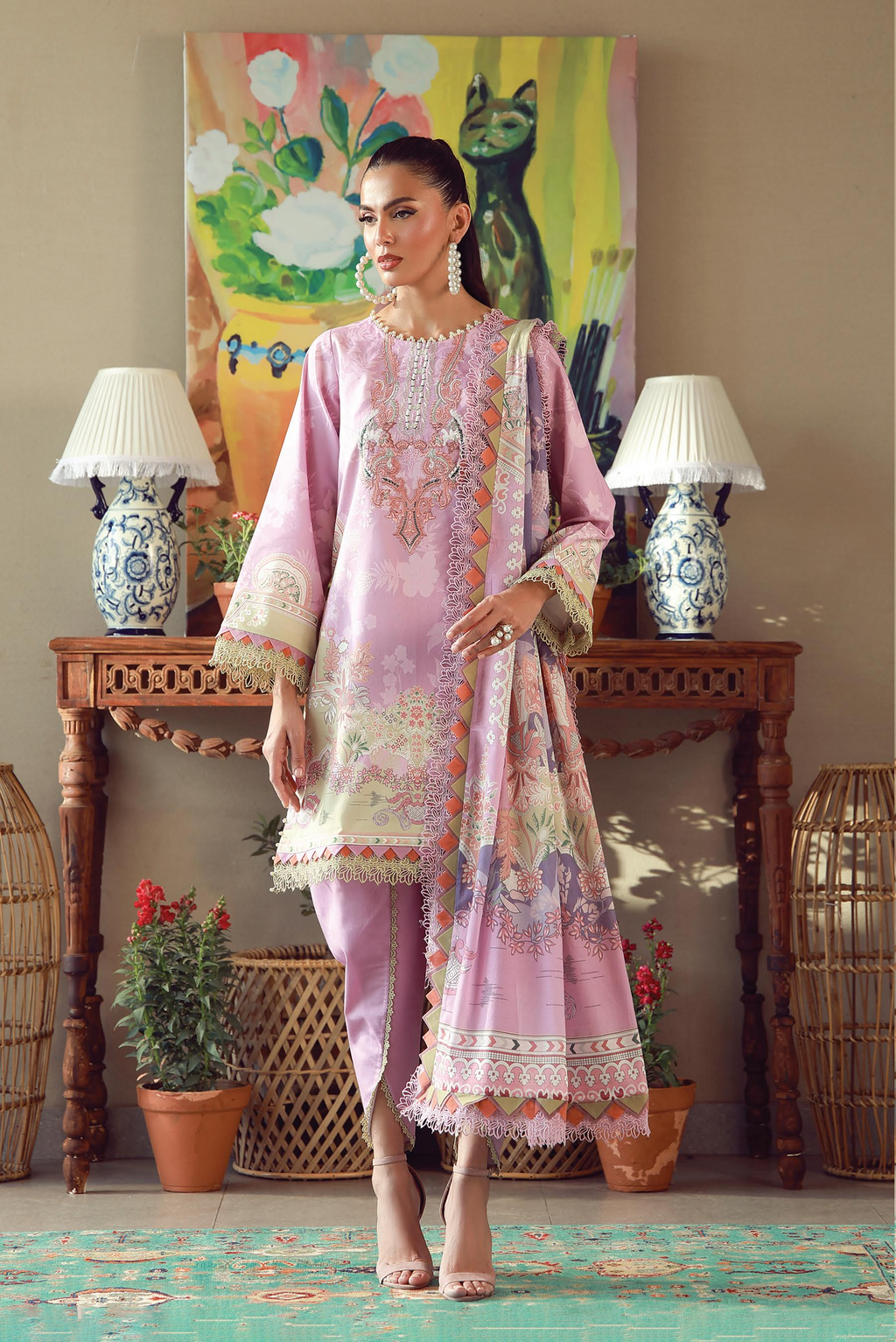 JADE URBANE – Luxury Embroidered Lawn 3-Piece Ready-to-Wear Suit | Blush Pink
