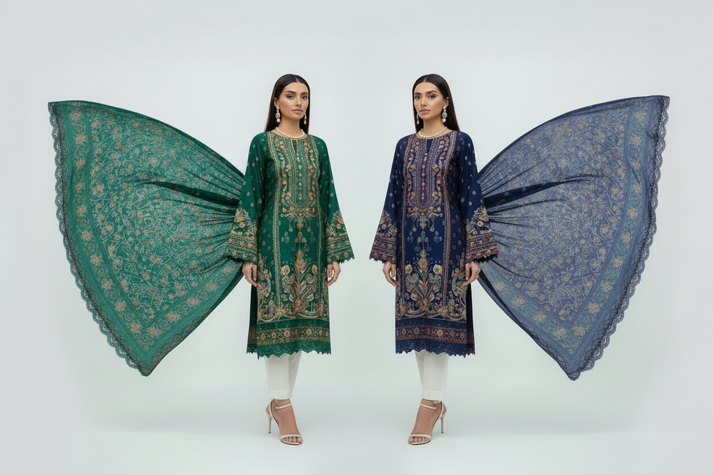 Gul Adhar Aarzoo Embroidered Premium Lawn 3-Piece Suit – Lavender Purple