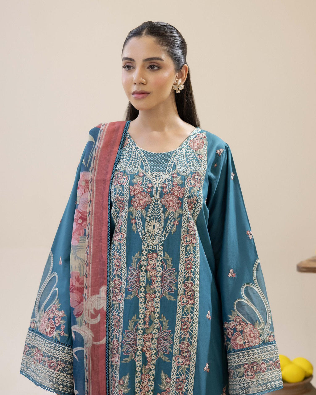 Adan's ALYA Luxury Ready-to-Wear 3 Piece Luxury Lawn Suit  New Launch EMERALD