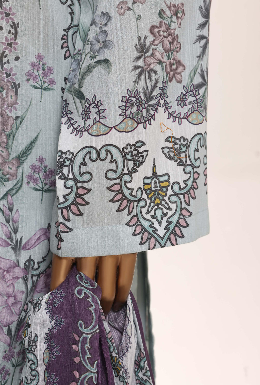 SADABAHAR Printed Lawn 3 Piece Ready-to-Wear Pakistani Suit – Powder Blue