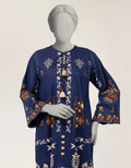 J. Lawn Embroidered Stitched 2-Piece Suit - Indigo Blue