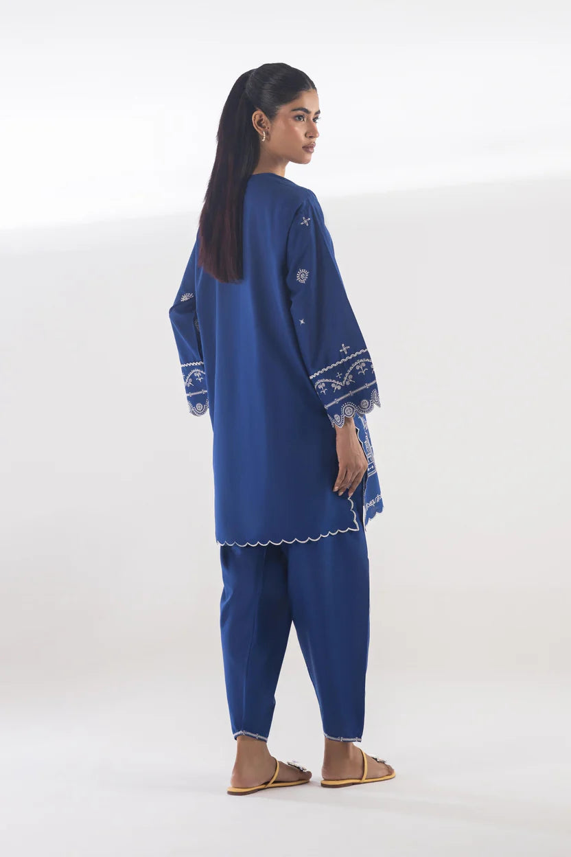 Sana Safinaz Embroidered 2-Piece Blended Lawn Suit – Classic Blue